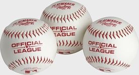 Rawlings Official League Playmaker PMBB Baseball for Pitching Machines, Youth Baseball, T-Ball, Practice, Recreation, and Autographs with Red Markings and MLB Logo (Single Ball)