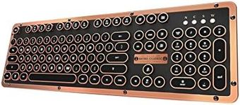 Azio Retro Classic Bluetooth Artisan - Luxury Vintage Backlit Mechanical Keyboard, Black/Copper (MK-RETRO-L-BT-03-US)