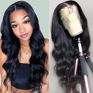 Foreverlove Body Wave Lace Front Wigs Human Hair Pre Plucked 200% Density Brazilian Virgin Human Hair 13x4 HD Lace Frontal Wigs (16 Inch)