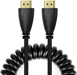UCEC 4k Full HDMI to Full HDMI Coiled Cable for Atomos Compatible for Ninja Star Recorder(11.8 inch-17.7 inch)