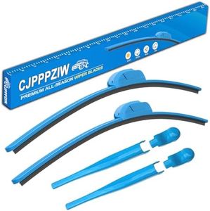 CJPPPZIW® Front Window Windshield Wiper Arm Cover Trim and Blue Wiper Blades for 2018-2024 Jeep Wrangler JL,Blue Exterior Accessories 4pcs