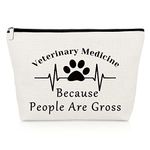 Veterinarian Gift for Women Makeup Bag Animal Rescue Gift Veterinary Technician Gift for Dog Lover Vet Tech Medical Graduate Dog Doctor Cosmetic Bag Animal Lover Gifts Travel Makeup Pouch