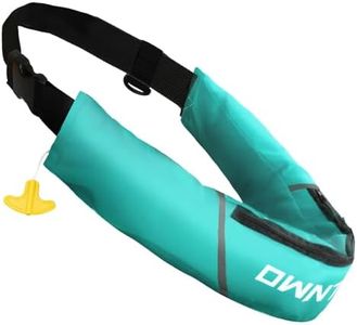 Owntop Inflatable Swim Jacket for Adults, Low Profile Manual Inflate Swim Vest Belt Pack, Buoyancy Aids Waist for SUP, Fishing, Paddle Sports, Blue