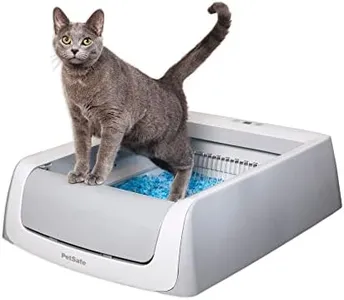 PetSafe ScoopFree Crystal Pro Self Cleaning Litter Box, Automatic Cat Litter Box - Comes with 1 Disposable Crystal Litter Tray (Grey, Uncovered)