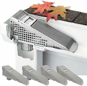 The Gutter Guard - Wedge Eliminates Downspout Pipe Clogs from Leaves and Debris - 4-Pack (Grey)