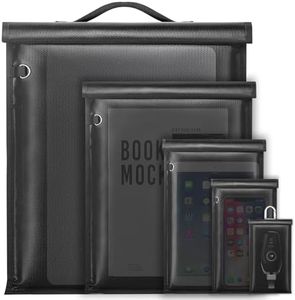 5 Pack Faraday Bags, Large Faraday Cage with Handle, Anti-Tracking Faraday Bag for Laptops & Tablets & Phones & Car Keys, Fireproof & Waterproof RFID Signal Blocker Faraday Pouch, Faraday EMP Bag