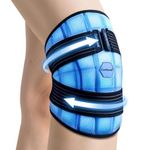 Comfpack Knee Ice Pack Wrap, 2 Hours Long Lasting Coldness Ice & Compression Therapy Flexible Ice Pack for Knee Replacement Surgery, Arthritis Pain, ACL, Swlling, Sports Injuries