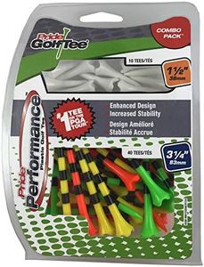Pride Golf Tee Pride Perfromance Combo Pack (50 Count: 40 3-1/4" & 10 1-1/2")