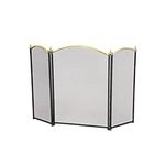 Oypla Heavy Duty Steel 3 Panel Fire Screen Spark Guard