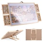 Ruication Jigsaw Puzzle Board Folding Tilting Puzzle Table Wooden Jigsaw Board Non-Slip Mat Surface for 1500 pieces 4 Sliding Drawers Storage System For Adults Gift