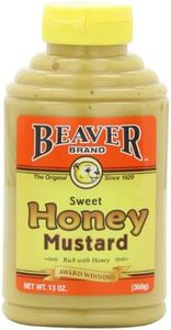 Beaver Sweet Honey Mustard, 13 Ounce Squeeze Bottle (Pack of 6)