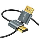 Twozoh Ultra Thin HDMI to HDMI Cable 0.3M, Hyper Slim HDMI 2.0 Lead, Extreme Flexible 4K HDMI Cable Support 3D/4K@60Hz, 2160P, 1080P