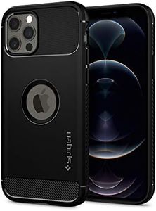 SPIGEN Rugged Armor Case Designed for Apple iPhone 12/12 Pro (2020) [6.1-inch] Resilient Ultra Soft Cover - Black