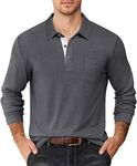 COOFANDY Mens Long Sleeve Polo Shir