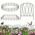 24 Packs Decorative Garden Fence 24.8ft (L) x 15.9in (H) Garden Fencing Panels Small Rustproof Garden Animal Barrier Fence Border for Yard Patio Flower Beds Landscape Outdoor