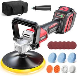 Ecarke 7-Inch Cordless Car Buffer Polisher Kit Compatible with Milwaukee 18V Battery(Tool Only), Brushless Car Polisher with 7 Variable Speed 6000RPM, 16PCS Polishing Accessoriesor for Car Detailing