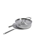 Heritage Steel x Eater 4 Quart Saute Pan | Made in USA | 5-Ply Fully Clad Stainless Steel Saute Pan | Stay Cool Handle | Non Toxic Induction Pan