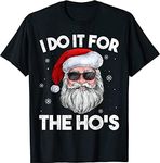 VidiAmazing I Do It for The Hos Santa Naughty Christmas Squad Ho's Funny ds1944 T-Shirt Black