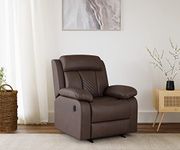 The Couch Cell Motorized Recliner in Suede Fabric with Push Button for Senior Citizens