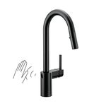 Moen 7565EWBL Align Motionsense Wave Sensor Touchless One-Handle High Arc Modern Pulldown Kitchen Faucet with Reflex, Matte Black