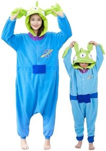 nmuauycu Unisex Adult Aliens Onesie Pajamas，Polar Fleece, Cosplay, Animal Onesie Halloween Costume, and Homewear