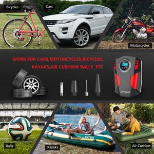 SYTUNG Digital Tyre Inflator – Portable Air Pump, Red