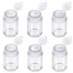 RAYNAG Set of 6 Mini Empty Loose Powder Bottle Travel Cosmetic Glitter Powder Eye Shadow Powder Box with Sifter and Lids