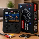 Storio Rechargeable Pocket Video Game for Kids 400 in 1 Retro Game Box Console Handheld Game Box with TV Output - Multicolor