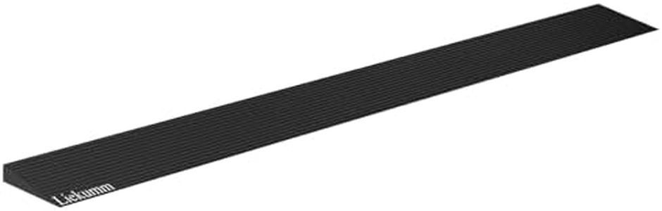 LIEKUMM 0.6" Rise Threshold Ramp, 1500 LBS Capacity Threshold Ramp for Doorways, Non-Slip Recycled Rubber Threshold Ramp, Driveway Curb Ramps for Doorway, Bathroom and Garage, Cuttable