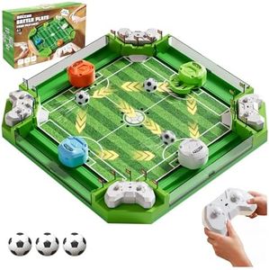 Remote Control Foosball Table Game, Mini Soccer Board Games with 3 Balls & 4 Remote Controllers, Football Tabletop Games Toy for Kids and Adults 3 4 5 6 7 8-12+Years Old - Gift for Boys Girls