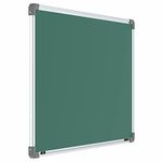 Scholar Art® Metis Ceramic Steel (Magnetic) Porcelain Enameled Green Chalk Board for Classroom, School & Teaching | Lightweight Aluminium Frame & Paper Honeycomb (HC) Core | 2x3 Feet (60x90 cm)