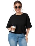 Zilcon Women's Waffle Cotton Knit Tops Dressy Business Casual T-Shirt Half Long Sleeve Fall Winter Summer Work Tops Clothes (Black_X-Large)