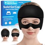 Migraine Relief Cap, Upgraded Headache Relief Hat with Gel Eye Mask, Soothing Headache Ice Pack Cooling Gel Hat for Headache Puffy Eyes Sinus and Tension Stress Relief