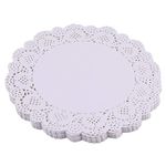 White Lace Paper Doilies - 10 inch Round Paper Doilies - Disposable Paper Placemats - for Wedding, Birthday, Cakes, Desserts, Tableware Food Decoration, Pack of 100