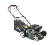 Webb WER410SP 16”/41cm Self Propelled Rotary Petrol Lawnmower, 132cc 4-Stroke Engine, 7 Cutting Heights, 45L Collection Bag – 3 Year Guarantee