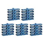 kwmobile Cable Comb Organizers (Set of 5) - Cable Management Wire Combs Clips for Ethernet Cables - Organizer Kit Includes Mounting Screws - Blue