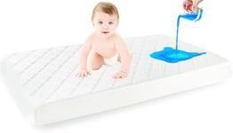 Premium Ultra Soft Waterproof Crib Fitted Mattress Protector - Toddler and Baby Crib Mattress Pad Cover - Soft and Breathable with 7 Inches Deep Skirt (White, 28" x 52")