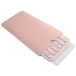 cigemay Keyboard Case for Logitech K380, Portable and Dustproof Keyboard Storage Bag, Slim Faux Leather (Pink)