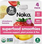 NOKA Organic Strawberry Banana Superfood Smoothie 4pk, 4.22 OZ