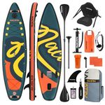 10'6" Inflatable Stand Up Paddle Board with Kayak Conversion Kit, Complete SUP Set Paddle Boards for Adults, with Single/Double Paddle, Kayak Seat, Backpack and More Accessories
