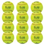 Franklin Sports Official Size Softballs - OL1000 12" Yellow Practice Softballs - Fastpitch Practice Softballs - Great for Practice + Training - Official Size + Weight - 12 Pack - Yellow