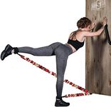 INNSTAR Booty Resistance Band Glute Cord Cable Machine for Hip Home Workout Cable Kickbacks with Instructions & Carry Bag(50LBS Camo Red)