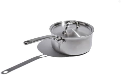 Heritage Steel x Eater 3 Qt Saucepan with Lid | Made in USA | 5-Ply Fully Clad Stainless Steel Saucepan | Stay Cool Handle Design | Induction Compatible | Non-Toxic Sauce Pan | Cook Like an Eater