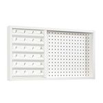 Sauder Craft Pro Series Wall Mounted Pegboard with Thread Storage, White Finish