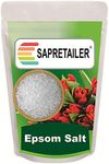 SAPRETAILER Epsom Salt | Magnesium Sulphate Fertilizer for Plants | Bath | Pain Relief 1 Kg