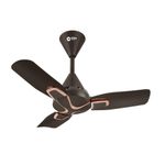 Orient Electric 600 mm Jazz ceiling fan | 100% Copper motor & Double ball bearing| Designer ceiling fan with fluidic ring design| BEE 1-star rated | 2-year warranty | Metallic Bronze Copper, pack 1