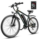 Jasion EB5 Plus 27.5" Electric Bike for Adults, 750W Peak Motor Ebike, 40km/h 480Wh Removable Battery Electric Mountain Bike with Front Fork Suspension (EB5 Plus, Dark Green)