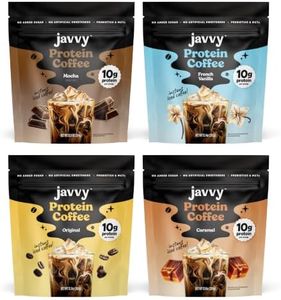Protein Iced Coffee - Premium Whey Protein & Instant Iced Coffees - 100% Natural Cold Brew Coffee - Zero Artificial Flavors & Sweeteners, 80 mg Caffeine Per Serving, 0g of Sugar, 20 Servings - 4 Pack