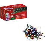 The Christmas Workshop 77270 100 Multi-Coloured LED Chaser Christmas Lights / Indoor or Outdoor Fairy Lights / 6.9 Metres / 8 Light Modes / Great For Christmas, Weddings & Gardens