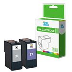 InkJello Remanufactured Ink Cartridge Replacement for Lexmark X3650 X4650 X5650 X6650 Z2420 X3630 X4630 Z2400 Z2410 X6675 36XL 37XL (Black/Tri-Colour, 2-Pack)